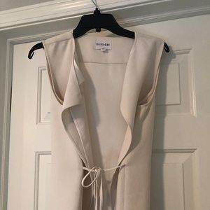 Olive and Oak white vest with tie